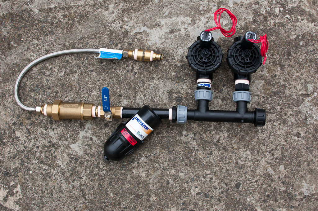 solenoid valves, manifold, ball valve and filter