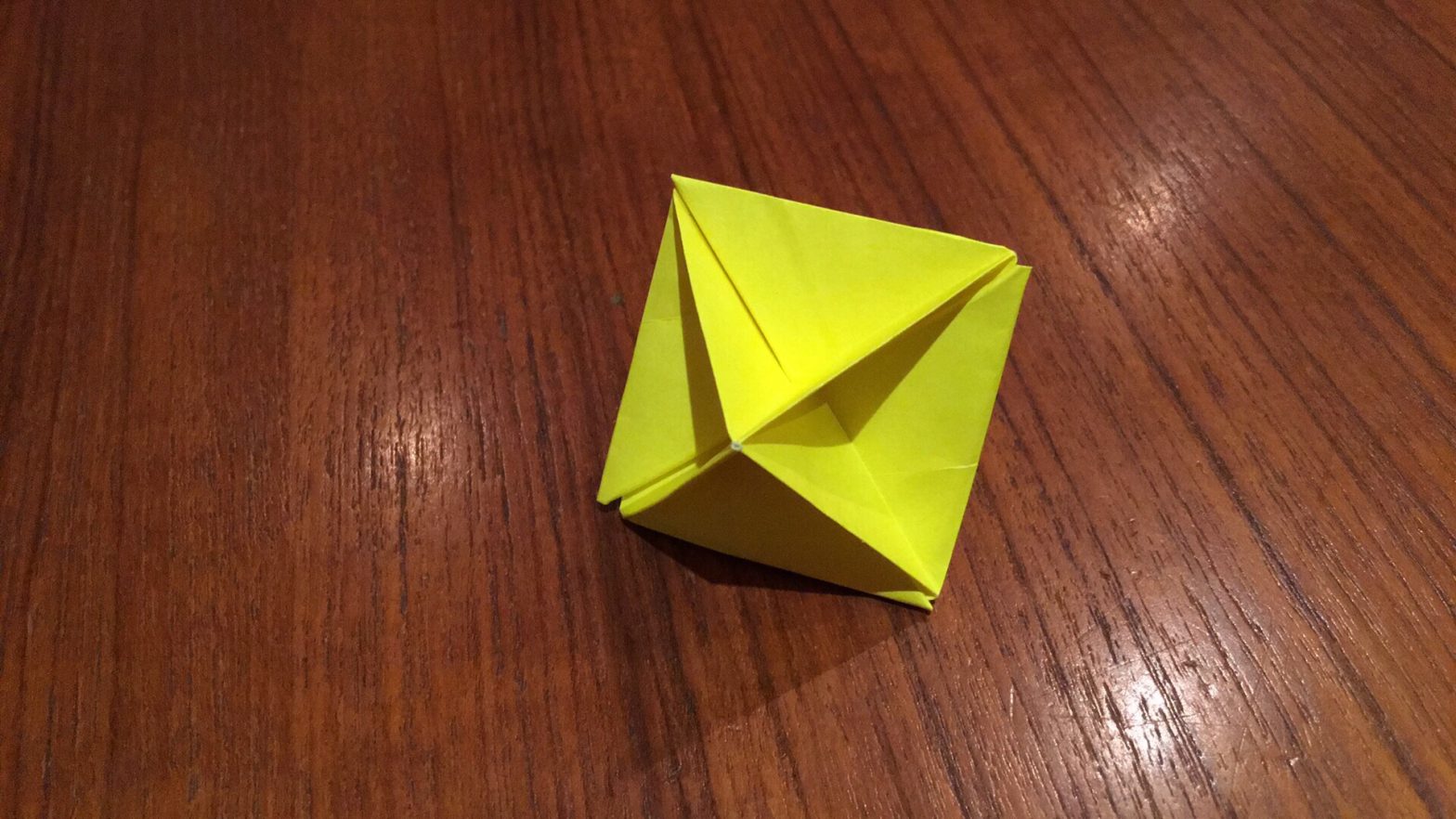 Origami sunken octahedron